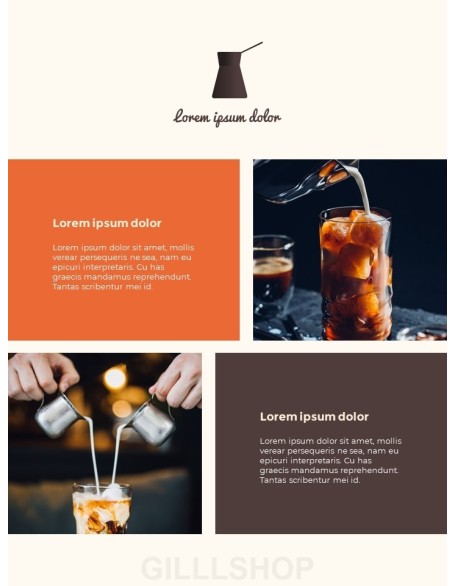 Café Brand Visual Identity Coffee Theme template powerpoint