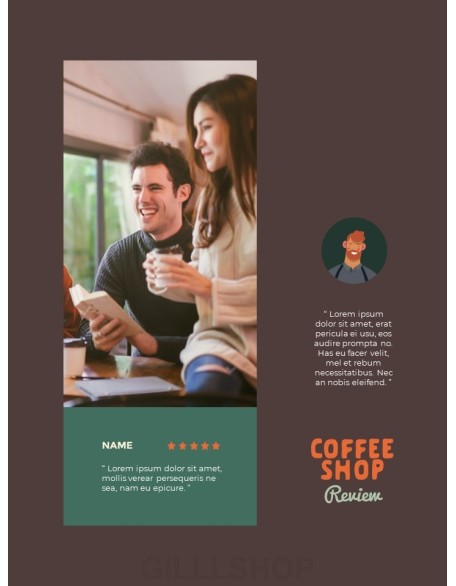 Café Brand Visual Identity Coffee Theme template powerpoint