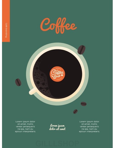 Café Brand Visual Identity Coffee Theme template powerpoint