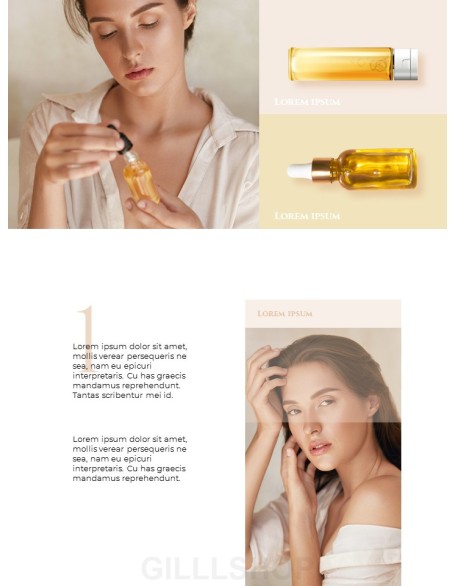 Cosmetic Brand Beauty Theme presentation slide design