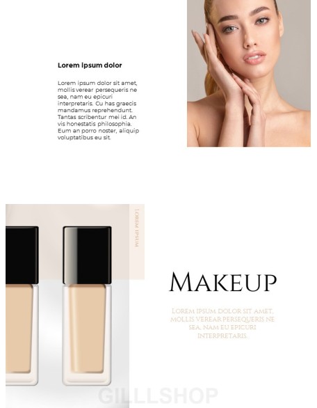 Cosmetic Brand Beauty Theme presentation slide design