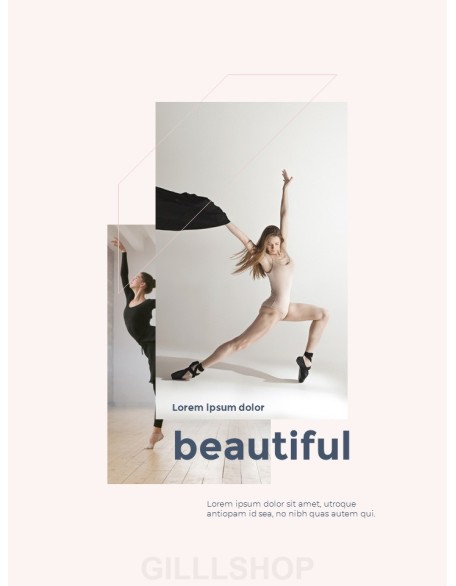 Dance Theme Vertical Poster Presentation Templates