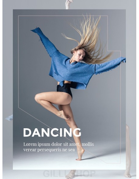 Dance Theme Vertical Poster Presentation Templates