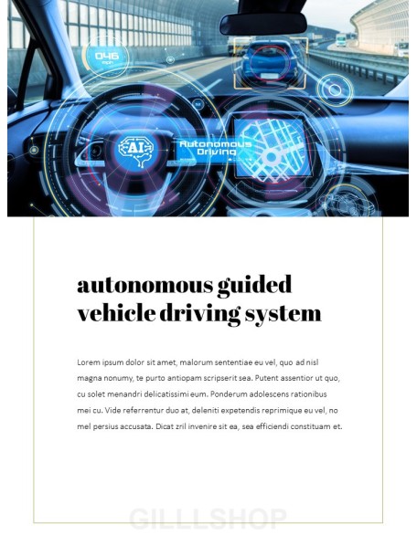 Autonomous Driving Theme PPT Templates