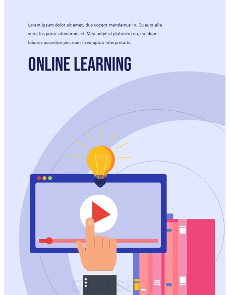 Online Teaching Learning template powerpoint