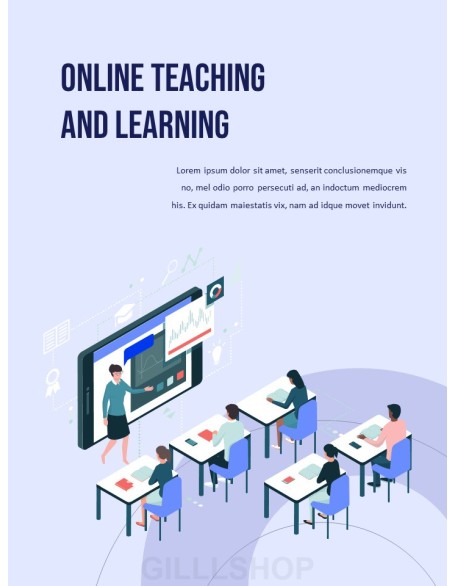 Online Teaching Learning template powerpoint