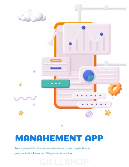 Project Management App school presentation template