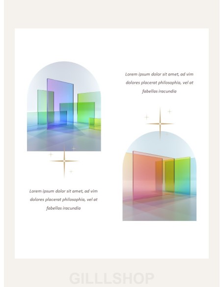 Glass Visual Design PPT Templates Simple Design