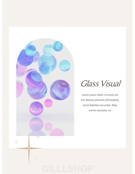 Glass Visual Design PPT Templates Simple Design