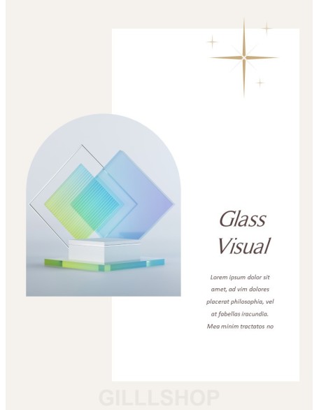 Glass Visual Design PPT Templates Simple Design