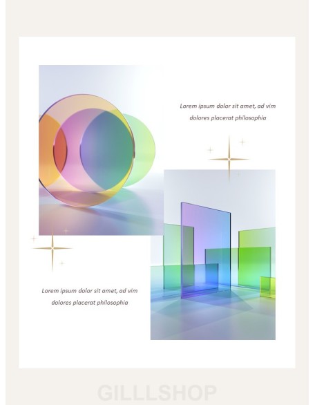 Glass Visual Design PPT Templates Simple Design