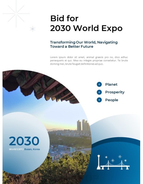 World EXPO 2030 BUSAN, KOREA presentation slide design